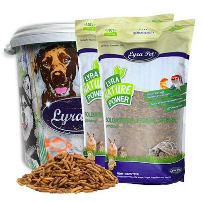 Lyra Pet - 5 kg ® Soldatenfliegenlarven in 30 l Tonne