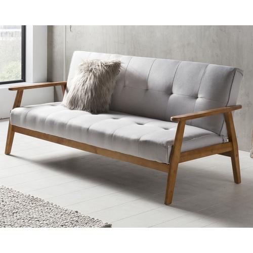 SalesFever »Divano Letto« Schlafsofa hellgrau Webstoff / B 190 x H 81 x T 85 cm Image
