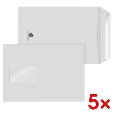 Steinmetz 5x 15er-Pack Recycling Versandtaschen »C5 - mit Fenster« - Hülle in Hülle, 22.9x16.2 cm Image