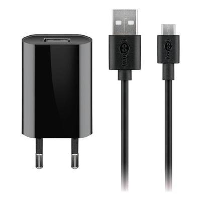 goobay Micro-USB-Ladeset 1 A schwarz schwarz Image