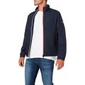 Tommy Hilfiger Mens RED White Zip Jacket Jacket, Blue (Navy Blazer 416), Small