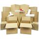 Moving Kit Pack 2-3 Bedroom House Premium - 31 Strong Packing Cardboard Removal Boxes, Large Roll of Bubble Wrap, Strong Brown or Clear Tape, 50 Sheets of Packing Paper, Black Marker Pen