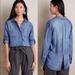 Anthropologie Tops | 3/$25 Cloth & Stone Split Tail Chambray Shirt | Color: Blue | Size: Xs