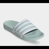 Adidas Shoes | Adidas Adilette Shower Mint Cloudfoam Sandals | Color: Green/White | Size: 10