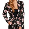 TopsandDresses Ladies UK Size 18 Black Floral Jacket Blazer EU46