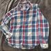 American Eagle Outfitters Tops | American Eagle Outfitters Plaid Longsleeve Shirt | Color: Blue/Red | Size: M