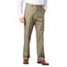 Men's Big & Tall Relaxed Fit Wrinkle-Free Expandable Waist Plain Front Pants by KingSize in True Khaki (Size 70 38)