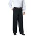 Men's Big & Tall WRINKLE-FREE PANTS WITH EXPANDABLE WAIST, WIDE LEG by KingSize in Black (Size 50 40)