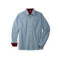 Men's Big & Tall The No-Tuck Casual Shirt by KingSize in Grey Diamond (Size 5XL)
