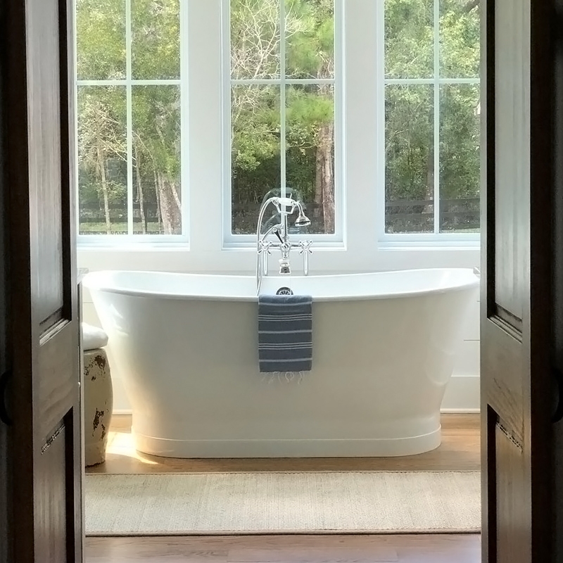 Randolph Morris Devon 67 Inch Cast Iron Double Ended Skirted Tub and Faucet Package TUBSETB-CP