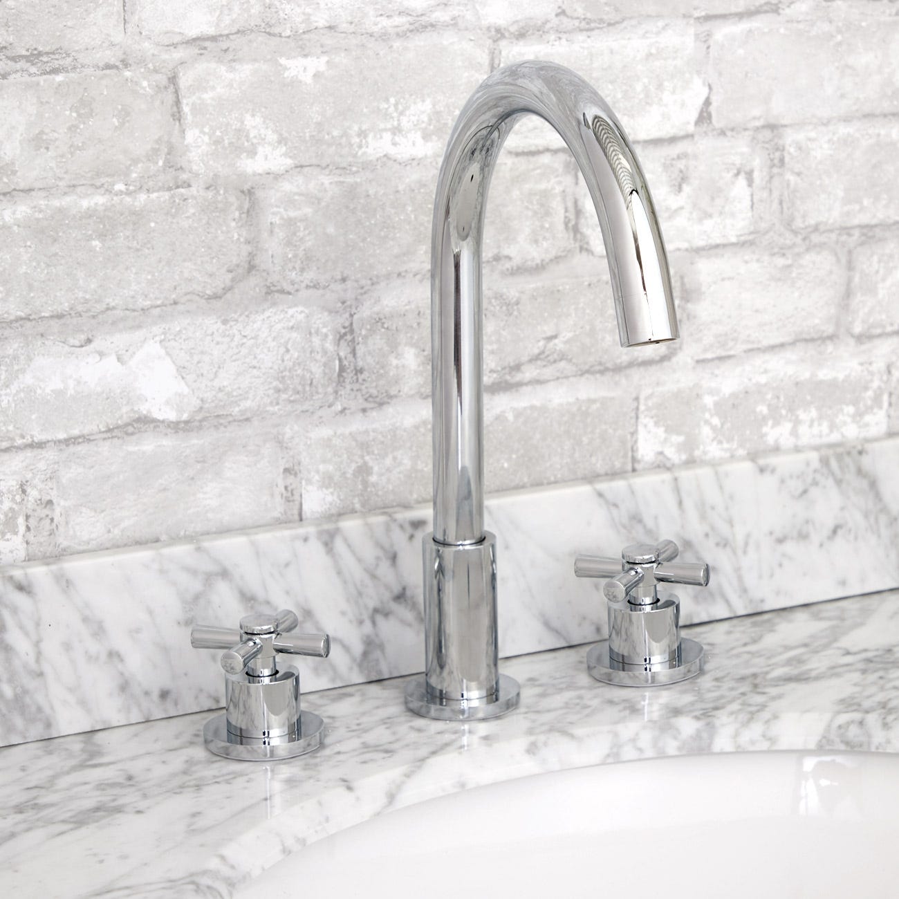 Randolph Morris Widespread Bathroom Sink Faucet - Metal Cross Handles RMX202-CP