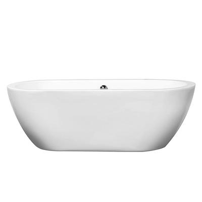 Wyndham Collection Soho 68 Inch Acrylic Double Ended Freestanding Bathtub - No Faucet Drillings WCOBT100268