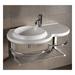 Whitehaus Collection Isabella Collection Large Wall Mount Basin with Integrated Round Bowl - White WHKN1125