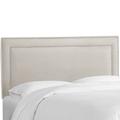 Velvet Nail Button Border Headboard by Skyline Furniture in Velvet Pearl (Size QUEEN)