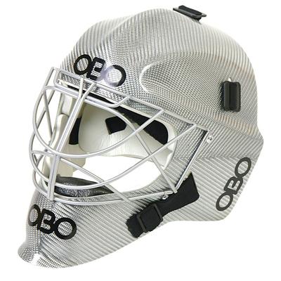 OBO Robo FG Field Hockey Goalie Helmet Silver Fibe...