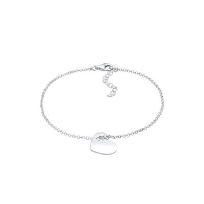 Elli - Herz Symbol Cut-Out Design 925 Sterling Silber Armbänder & Armreife Damen