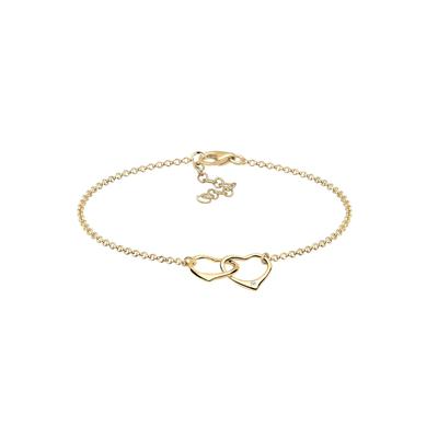 Elli DIAMONDS - Herz Anhänger Liebe Diamant (0.015 ct.) 925 Silber Armbänder & Armreife 1 ct Damen (89.99 € / 1 ct) Image