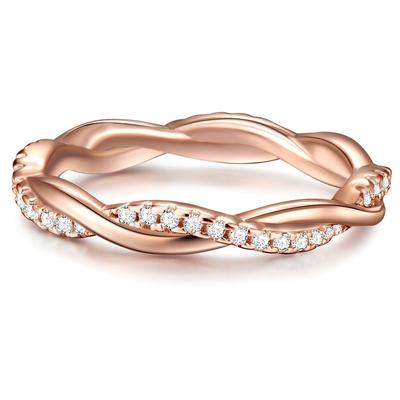 Trilani - Ring Sterling Silber Zirkonia in Roségold Ringe 1 ct Damen Image