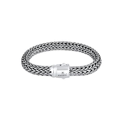KUZZOI Herren Panzerarmband Basic Cool Unisex 925 Silber 23