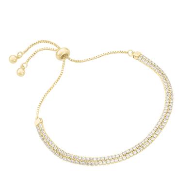 Smart Jewel - Armband Tennisarmband 2-rhg., Silber 925 Armbänder & Armreife Gold Damen