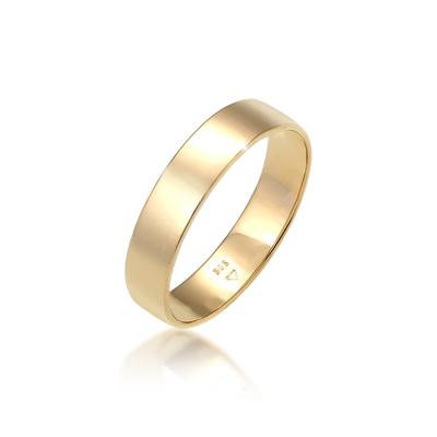 Elli PREMIUM - Bandring Trauring Basic Hochzeit Paar 585 Gelbgold Ringe 1 ct Damen