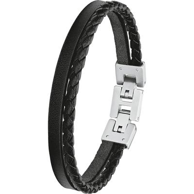 s.Oliver - Armband Edelstahl, Leder Herrenschmuck Weiss Herren