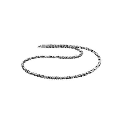KUZZOI Herren Königskette Oxidiert Basic 925 Silber 60