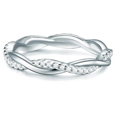 Trilani - Ring Sterling Silber Zirkonia in Silber Ringe 1 ct Weiss Damen