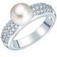 Valero Pearls - Perlen-Ring Sterling Silber Zirkonia Süßwasser-Zuchtperle in Silber Ringe Damen