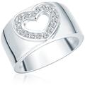 Rafaela Donata - Ring Herz Sterling Silber Zirkonia in Silber Ringe Damen