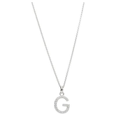 Smart Jewel - Kette Buchstabe G mit Zirkonia Steine, Silber 925 Ketten 1 ct Silber Damen