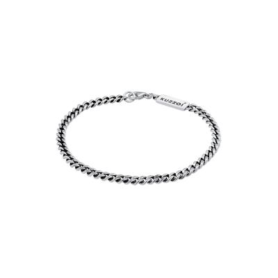 KUZZOI - Herren Panzerkette Massiv Basic Piece 925 Silber Herrenschmuck 1 ct