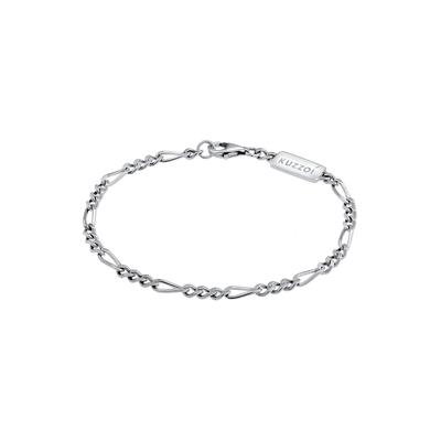 KUZZOI - Männer Figaro Massiv Basic 925er Silber Herrenschmuck 1 ct Herren