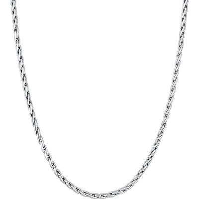 KUZZOI - Herren Zopfkette Oxidiert Massiv 925 Silber Herrenschmuck 1 ct (249.99 € / 1 ct)
