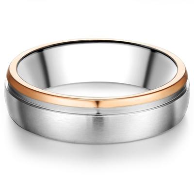 Trilani - Ring aus Edelstahl in Silber und Roségold Ringe 1 ct Herren