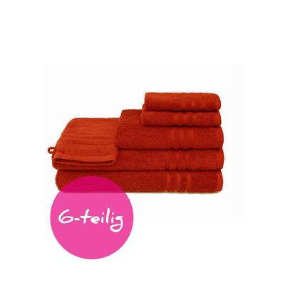 grace grand spa Frottier-Handtuch-Set 6-teilig mit hochwertiger Verarbeitung orange