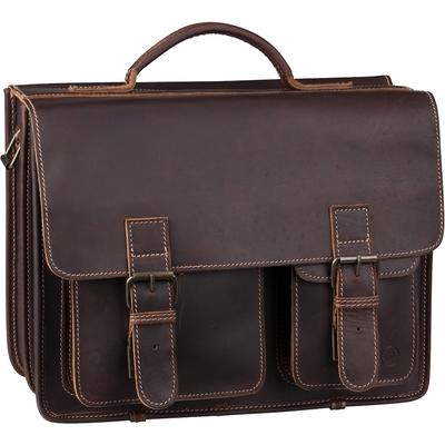 Greenburry Aktentasche Buffalo 1128 Mappe XXL Brown Braun Herren Image