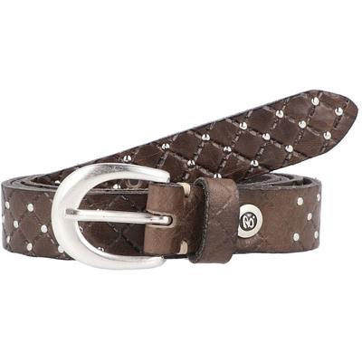 b.belt Lilou Nietengürtel Leder 80 cm Hellbraun Damen