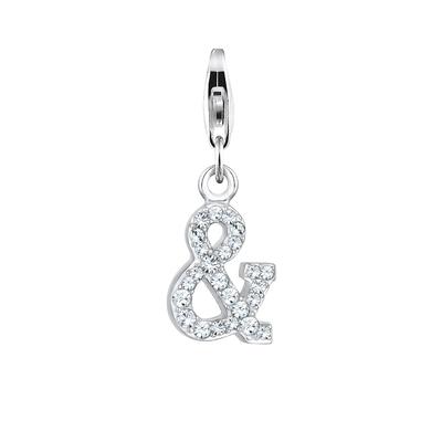 Nenalina Nenalina Charm Zeichen Symbol Kristalle 925 Silber Charms & Kettenanhänger Damen