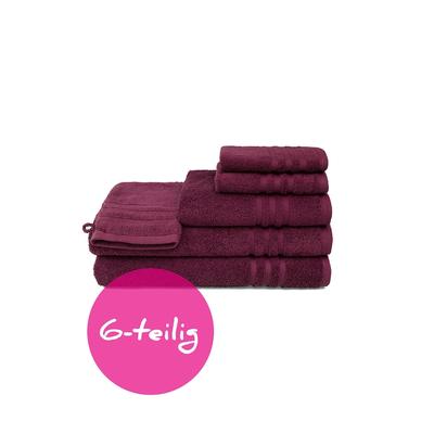 grace grand spa Frottier-Handtuch-Set 6-teilig mit hochwertiger Verarbeitung lila