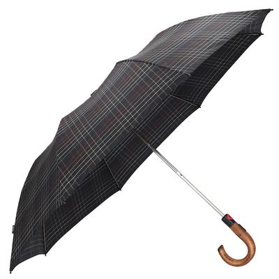 Knirps S.570 Taschenschirm 42 cm check black Schwarz Herren