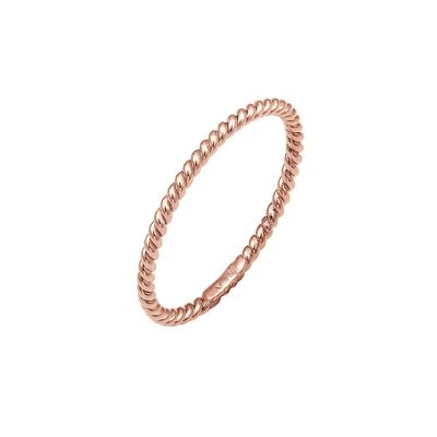 Elli PREMIUM - Twisted Gedreht Basic Minimal Look 750 Roségold Ringe 1 ct Damen