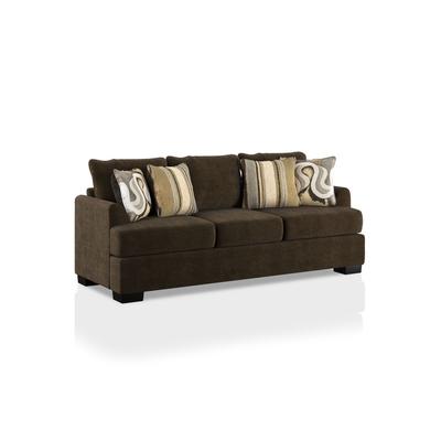 Furniture of America Korona Park Upholstered Sofa - Brown