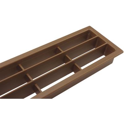 Lüftungsgitter Abluftgitter Möbelbeschlag 458 x 65 mm Kunststoff braun Image