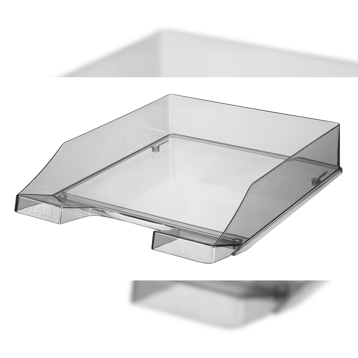 HAN Briefablage KLASSIK, DIN A4/C4,Übereinander stapelbar, stabil gebaut, transparent-grau Image