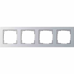 Gira E2 Rahmen, 4f, aluminium, lackiert, Kunststoff, geeignet für Geräteeinbaukanal, Unterputzmontage, Thermoplast, 021425 Image