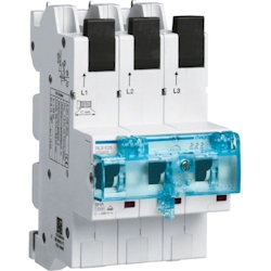Hager SLS-Schalter, E, 3p, Sammelschiene, 25A, 230V, 690V/Ui, 25kA, 6kV, Gr:2, IP2X, HTS325E Image
