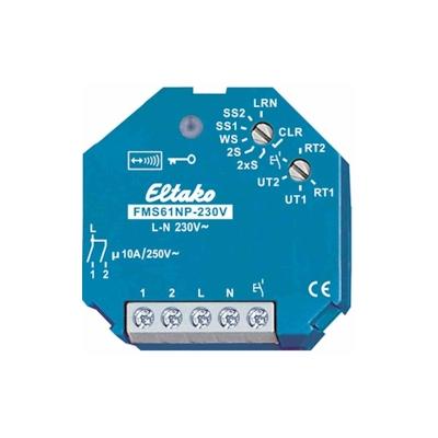 Eltako Funk-Aktor, 868MHz, Aufputz, 230V AC, 2k, geeignet für Pulsdrücker, geeignet für Schalter, mit Funkhandsender, FMS61NP-230V Image
