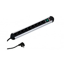 Bachmann Steckdosenleiste PRIMO ALU, 9-fach, schwarz, 2,0m, mit Schalter Image