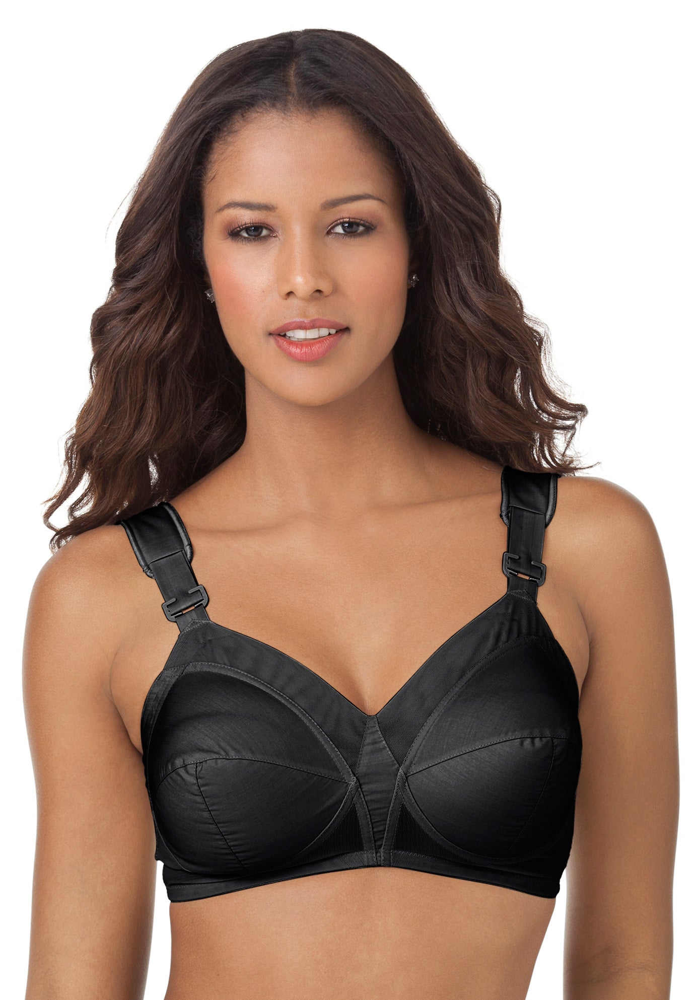 Plus Size Women's Exquisite Form® Fully® Original Support Wireless Bra #5100532 by Exquisite Form in Black (Size 40 DD)